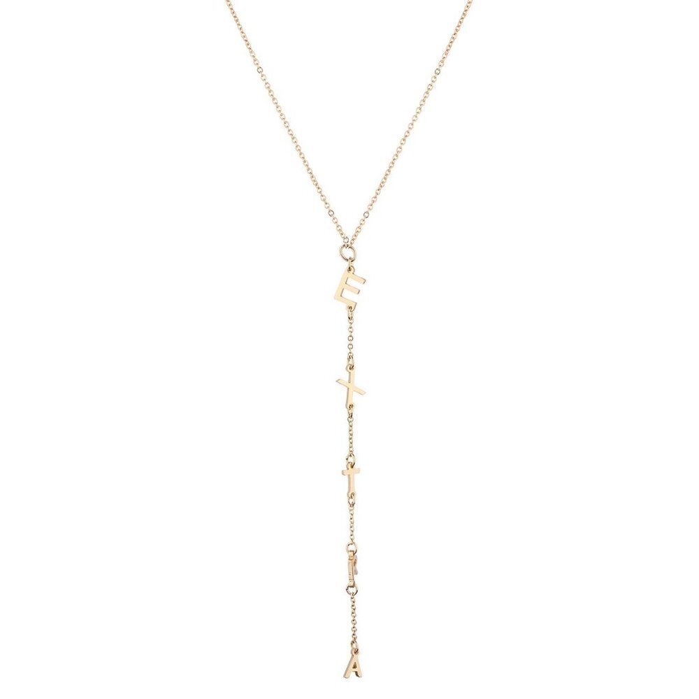 J72 Adornia "Extra" Y Drop Gold Tone Necklace